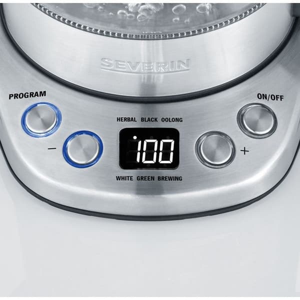 SEVERIN - Tekanna/vattenkokare - 1 L - 2200W - glas - rostfritt stål - 360° bas - 3473