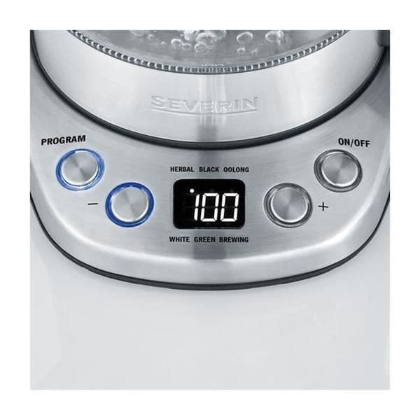 SEVERIN - Tekanna/vattenkokare - 1 L - 2200W - glas - rostfritt stål - 360° bas - 3473