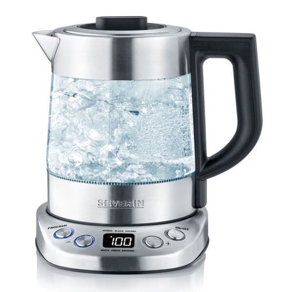 SEVERIN - Tekanna/vattenkokare - 1 L - 2200W - glas - rostfritt stål - 360° bas - 3473