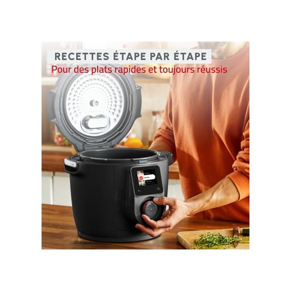 Mijoteur Moulinex Multicuiseur intelligent Cookeo haute pression connecté + lock Extracrisp YY5449FB