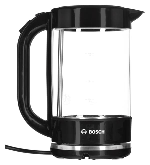 Bosch TWK70B03 vattenkokare 1,7 L 2400 W Svart, Transparent