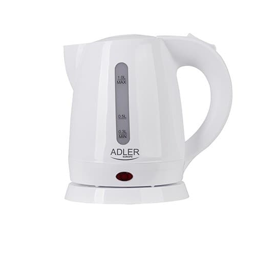 Adler AD 1272 vattenkokare 1 L 1600 W Hasselnöt, Vit