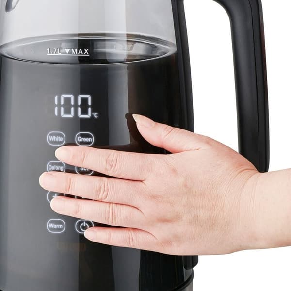 ELDOM Vattenkokare NEVO, 2200 W, 1,7 L, temperaturkontroll, plast + glas