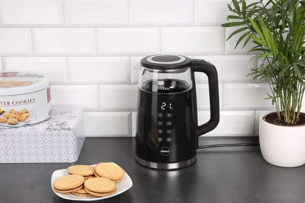 ELDOM Vattenkokare NEVO, 2200 W, 1,7 L, temperaturkontroll, plast + glas
