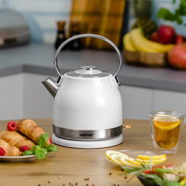 Zelmer ZCK7940 elkedel 1,5 L 2200 W Rustfrit stål, Hvid