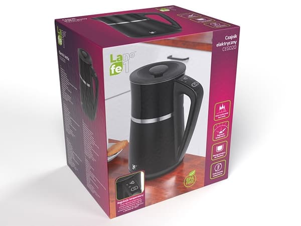 Elektrisk vattenkokare med temperaturkontroll 1,7 l 2200 W LAFE CEG020