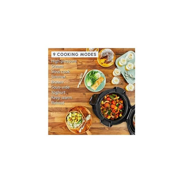 Moulinex slowcooker Moulinex Cookeo Wifi 9-i-1 intelligent högtrycksmultikokare CE952810