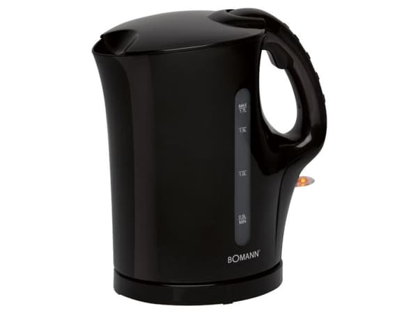 Bomann WK 6079 CB, 1,7 l, 2200 W, Sort, Plast, Vannivåindikator, Overopphetingsbeskyttelse