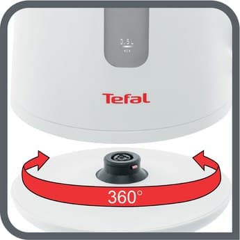Tefal Element KO200130 elkedel 1,7 L 2400 W Hvid