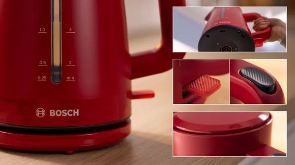 Bosch TWK3M124 vattenkokare 1,7 L 2400 W Röd