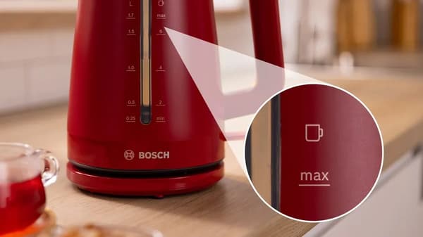 Bosch TWK3M124 vattenkokare 1,7 L 2400 W Röd