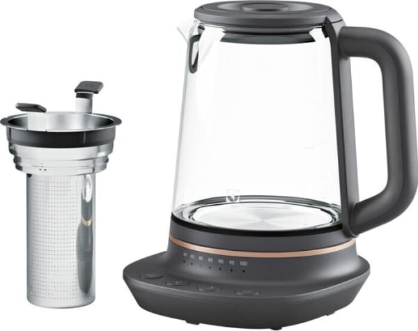 Electrolux E7GK1-8BP, 1,7 L, 2000 W, Musta, Kupari, Säädettävä termostaatti, Veden tason ilmaisin, Johdoton
