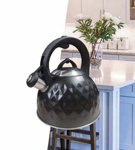 Rustfri elkedel, 3 l, med fløjte