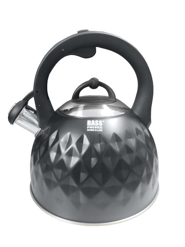 Rustfri elkedel, 3 l, med fløjte