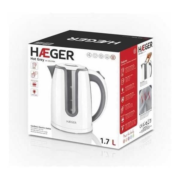Vattenkokare - Haeger - Hot - 1,7 L - 2200W - Blå