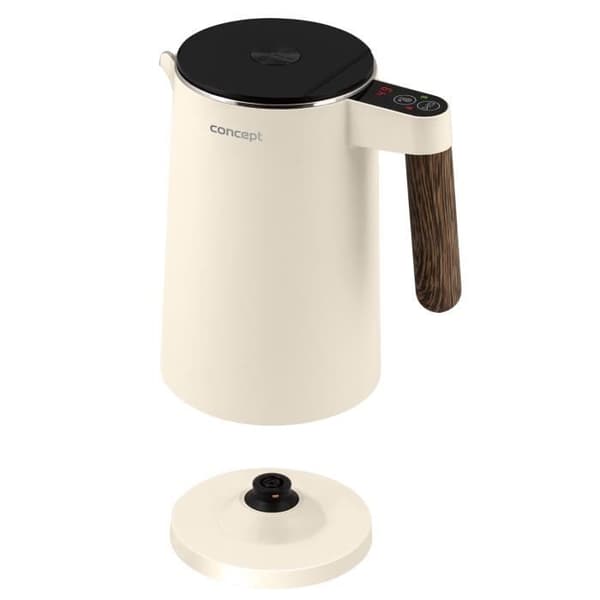 Norwood Concept vattenkokare i rostfritt stål - temperaturkontroll KEEP WARM funktion 1,5L 1850-2200W vanilj