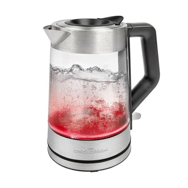 Vattenkokare - PROFICOOK - WKS 1190 - 1,7 liter - Glas och Rostfritt Stål - Trådlös