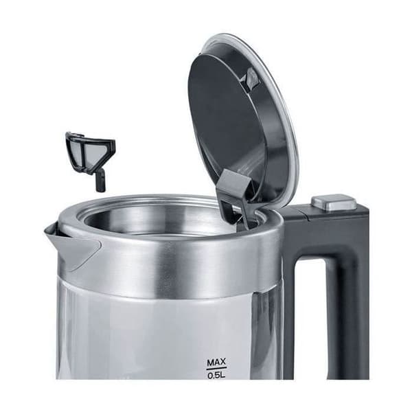 Kettle - SEVERIN - WK 3472 - 0.5 L - 1100W - Glas/Inox - 360° bas.