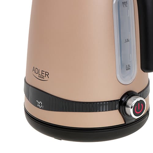 AD 1295 guld Metalkedel 1,7L med LCD & temperaturkontrol