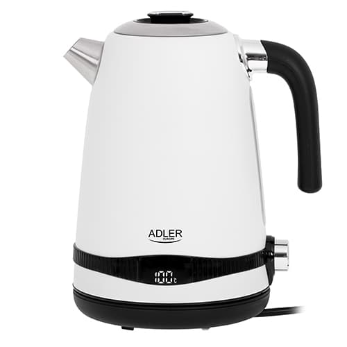 AD 1295 hvid Metalkedel 1,7L med LCD & temperaturkontrol
