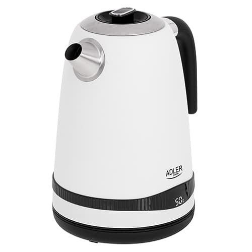 AD 1295 hvid Metalkedel 1,7L med LCD & temperaturkontrol