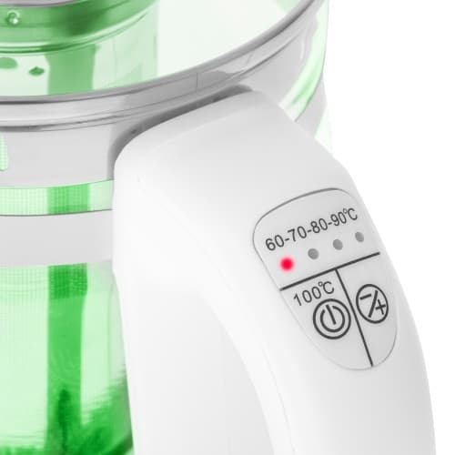 AD 1299 Lasinen vedenkeitin 1,5 l infuusiolla ja lämpötilansäätimellä.