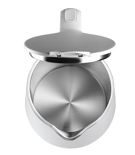 AD 1345 vit LED metall vattenkokare med temperaturkontroll 1,7L STRIX