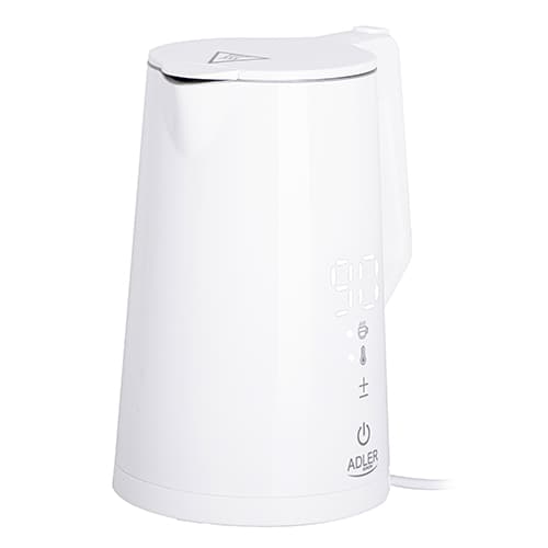 AD 1345 hvid LED metal elkedel med temperaturkontrol 1,7L STRIX