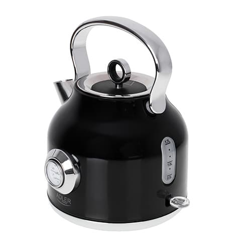 AD 1346 sort Metalkedel med termometer 1,7L STRIX