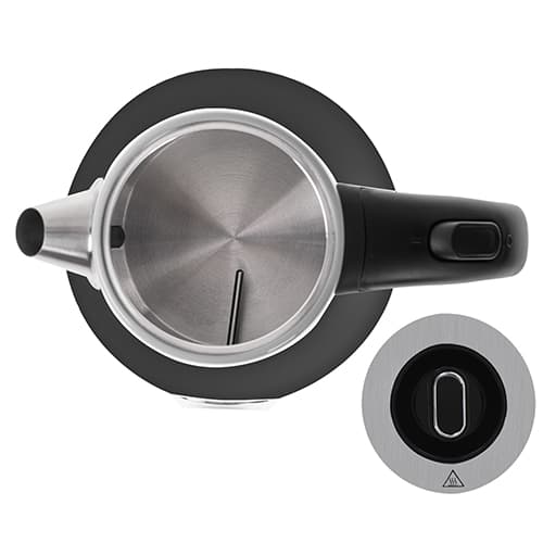 CR 1344 svart Metall vattenkokare med termometer 1,7L