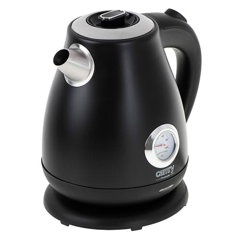 CR 1344 svart Metall vattenkokare med termometer 1,7L