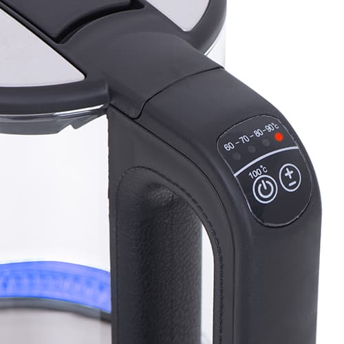 MS 1301 sort Glaskedel 1,7 L med temperaturkontrol