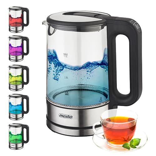 MS 1301 sort Glaskedel 1,7 L med temperaturkontrol