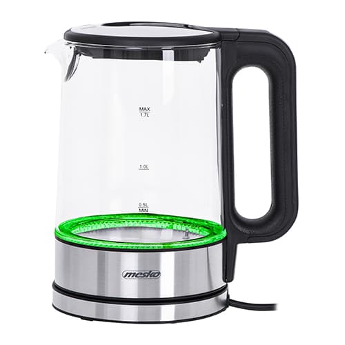 MS 1301 sort Glaskedel 1,7 L med temperaturkontrol