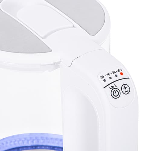 MS 1301 hvid Glaskedel 1,7 L med temperaturregulering