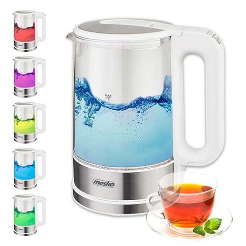 MS 1301 hvid Glaskedel 1,7 L med temperaturregulering