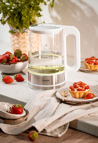 MS 1301 hvid Glaskedel 1,7 L med temperaturregulering
