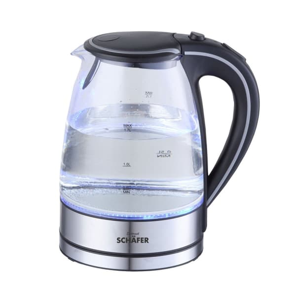 Schäfer glaskedel 1,7L 2200W rustfrit stål/sort