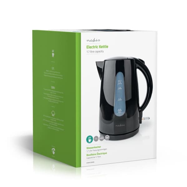 Nedis KAWK130EBK Vedenkeitin 1,7L 2200W Musta