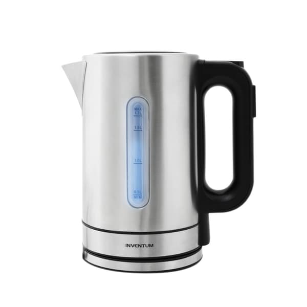 Inventum HW817D sladdlös vattenkokare 2200W 1,7L rostfritt stål/svart