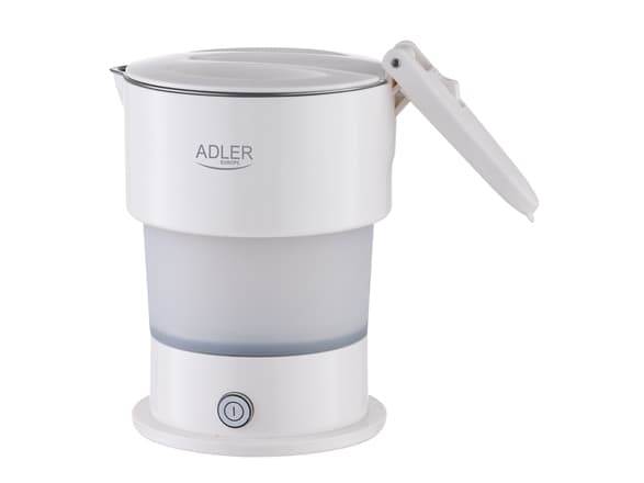 Adler Silicon Reisekjele | 1377 e.Kr. | Reisekjele | 600W | 0,6L | Silisium | Hvit