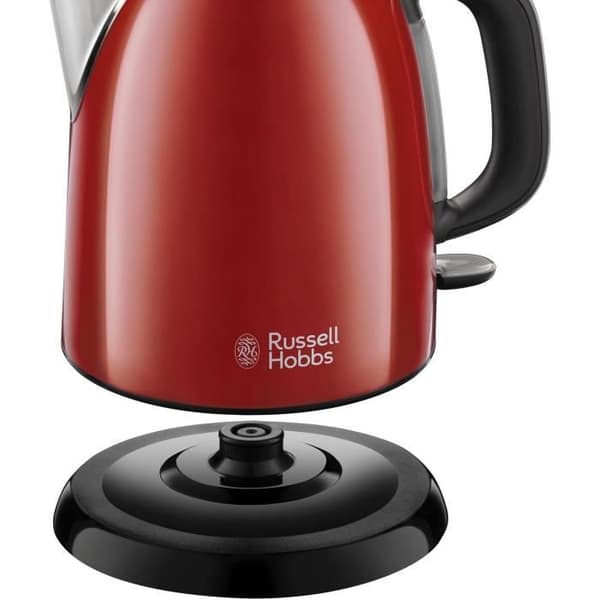 Röd kompakt vattenkokare - RUSSELL HOBBS 24992-70 - Kapacitet 1L - Avtagbart anti-kalkfilter