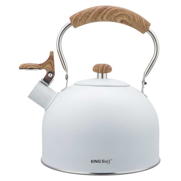 KEDEL 2,5L MED FLØJTE KINGHOFF KH-1860 HVID