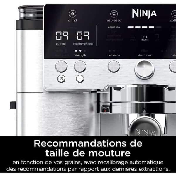 Kaffemaskin - NINJA - ES601EU Luxe Premier - 1650 W - 2 Liter - Rostfritt stål