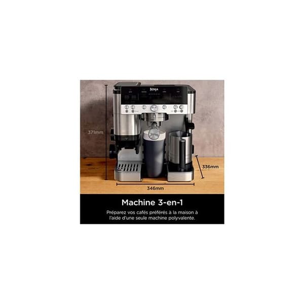 Kaffemaskin - NINJA - ES601EU Luxe Premier - 1650 W - 2 Liter - Rostfritt stål