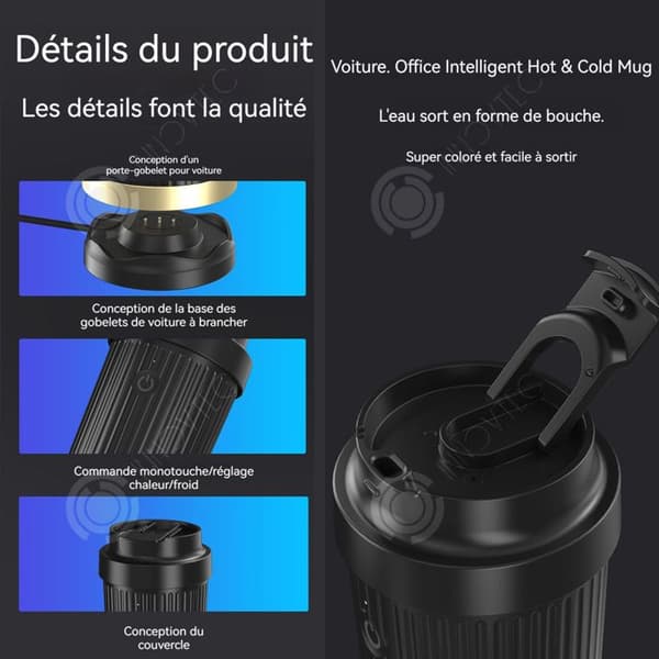 INN Smart Snabb Uppvärmning och Kylning Elbilskopp 12V 350ml Bärbar Bilkaffekopp