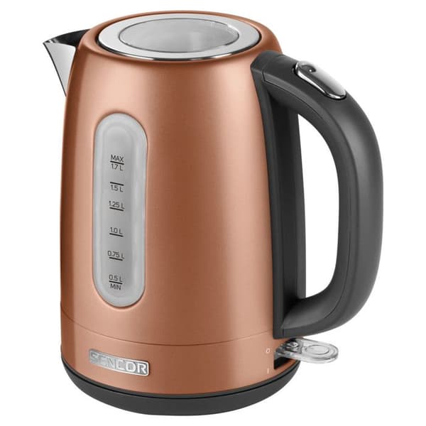 SENCOR SWK 1776GD Vattenkokare i rostfritt stål med avtagbart filter och På/Av-brytare med bakgrundsbelysning, 1,7 L Mar