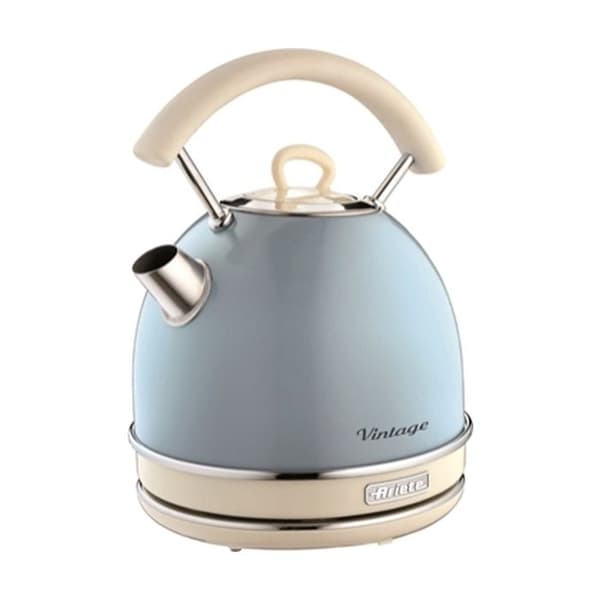 Vintage Blue Kettle 1,7 L - Ariete - Ergonomiskt handtag och avtagbart anti-kalkfilter
