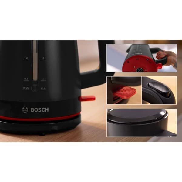 Bosch Elektrisk vattenkokare 1,7l 2400w svart - TWK3M123