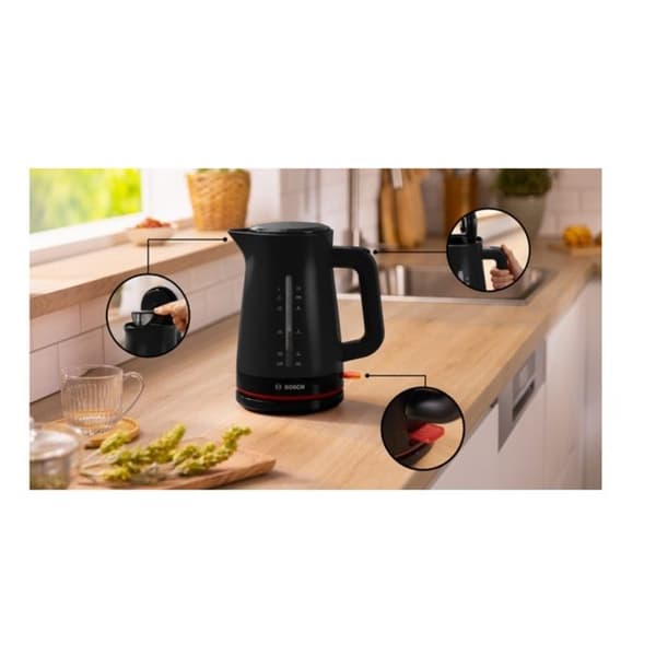 Bosch Elektrisk vattenkokare 1,7l 2400w svart - TWK3M123